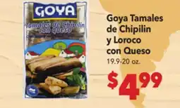 Vallarta Supermarkets Goya Tamales de Chipilin y Loroco con Queso offer