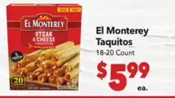 Vallarta Supermarkets El Monterey Taquitos offer