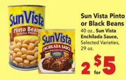 Vallarta Supermarkets Sun Vista Pinto or Black Beans offer