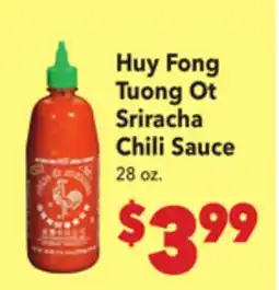 Vallarta Supermarkets Huy Fong Tuong Ot Sriracha Chili Sauce offer