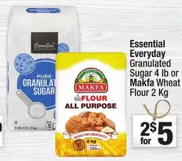 Super King Markets Essential Everyday Granulated Sugar 4 lb or Makfa Wheat Flour offer