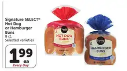 Vons Signature SELECT Hot Dog or Hamburger Buns offer
