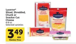 Albertsons Lucerne Sliced, Shredded, Chunk or Snacker Cut Cheese offer
