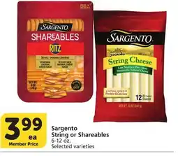 Albertsons Sargento String or Shareables offer