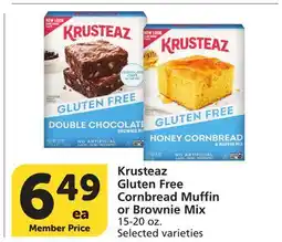 Vons Krusteaz Gluten Free Cornbread Muffin or Brownie Mix offer