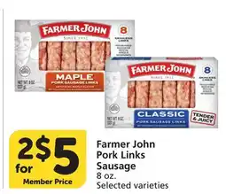 Albertsons Farmer John Pork Links Sausage offer