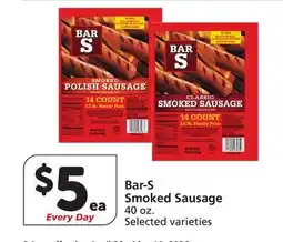 Vons Bar-S Smoked Sausage offer