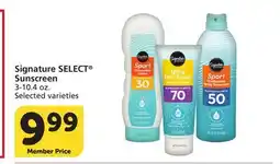 Vons Signature SELECT Sunscreen offer