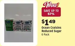 Grocery Outlet Craisins Reduced Sugar offer