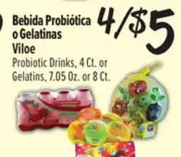 El Super Probiotic Drinks, 4 Ct. or Gelatins, 7.05 Oz. or 8 Ct offer