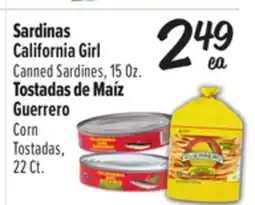 El Super California Girl Canned Sardines, 15 Oz. or Guerrero Corn Tostadas, 22 Ct offer