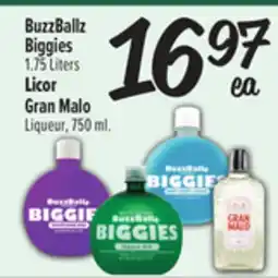 El Super BuzzBallz Biggies 1.75 Liters, Gran Malo Liqueur offer