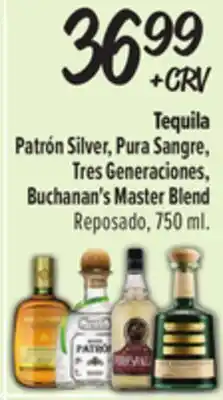El Super Patrón Silver, Pura Sangre, Tres Generaciones, Buchanan's Master Blend Reposado, 750 ml offer
