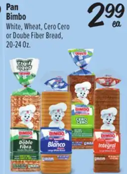 El Super Bimbo White, Wheat, Cero Cero or Doube Fiber Bread offer