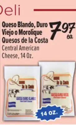 El Super Quesos de la Costa Central American Cheese offer