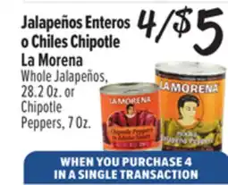 El Super Whole Jalapeños, 28.2 Oz. or Chipotle Peppers, 7 Oz offer