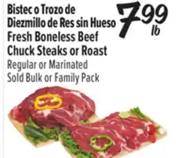 El Super Fresh Boneless Beef Chuck Steaks or Roast offer