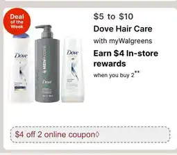 Walgreens Dove Hair Care offer