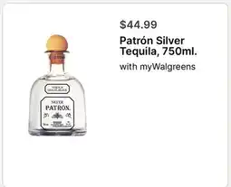 Walgreens Patrón Silver Tequila 750ml offer