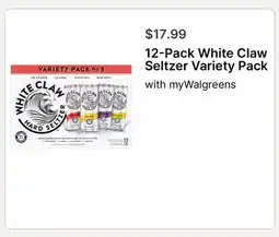 Walgreens 12-Pack White Claw Seltzer Variety Pack offer