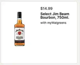 Walgreens Select Jim Beam Bourbon offer