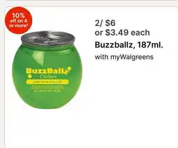 Walgreens Buzzballz, 187ml offer