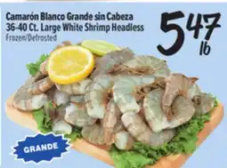 El Super Fresh 36-40 Ct. Large White Shrimp Headless offer
