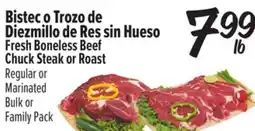 El Super Fresh Fresh Boneless Beef Chuck Steak or Roast offer