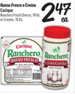 El Super Fresh Ranchero Fresh Cheese, 10 Oz. or Creams, 15 Oz offer