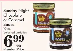 Pavilions Sunday Night Chocolate or Caramel Sauce offer
