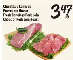 El Super Fresh Fresh Boneless Pork Loin Chops or Pork Loin Roast offer