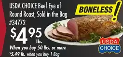 Smart & Final USDA CHOICE Beef Eye of Round Roast offer