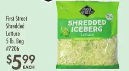 Smart & Final First Street Shredded Lettuce offer