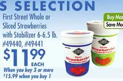 Smart & Final First Street Whole or Sliced Strawberries with Stabilizer offer