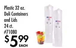 Smart & Final Plastic 32 oz. Deli Containers and Lids offer