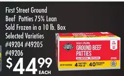Smart & Final First Street Ground Beef Patties 75% Lean offer