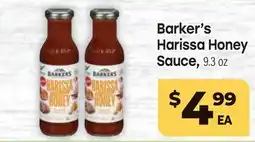 Tony’s Fresh Market Barker's Harissa Honey Sauce offer
