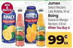 Tony’s Fresh Market Jumex Select Nectars Lata Botella, 16 oz, Boing Guava or Mango Nectars, 11.8 oz offer