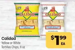 Tony’s Fresh Market Calidad Yellow or White Tortillas Chips offer