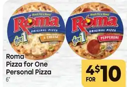 Tony’s Fresh Market Roma Pizza for One Personal Pizza offer