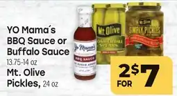 Tony’s Fresh Market YO Mama's BBQ Sauce or Buffalo Sauce or Mt. Olive Pickles offer