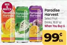 Tony’s Fresh Market Paradise Harvest Select Fruit Drinks offer
