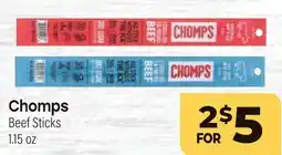 Tony’s Fresh Market Chomps Beef Sticks offer
