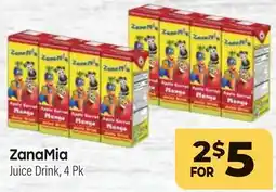Tony’s Fresh Market ZanaMia Juice Drink offer
