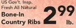 Eurofresh Market US Gov't. Insp. Fresh All Natural Bone-In Country Ribs offer