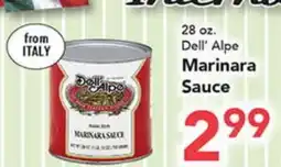 Eurofresh Market 28 oz. Dell' Alpe Marinara Sauce offer