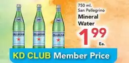Eurofresh Market 750 ml. San Pellegrino Mineral Water offer