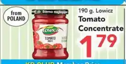 Eurofresh Market 190 g. Lowicz Tomato Concentrate offer