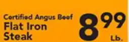 Eurofresh Market Certified Angus Beef Flat Iron Steak offer