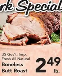 Eurofresh Market US Gov't. Insp. Fresh All Natural Boneless Butt Roast offer